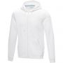 Ruby men's GOTS organic GRS recycled full zip hoodie, White