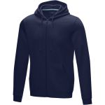 Ruby men's  organic GRS recycled full zip hoodie, Navy (3751049)