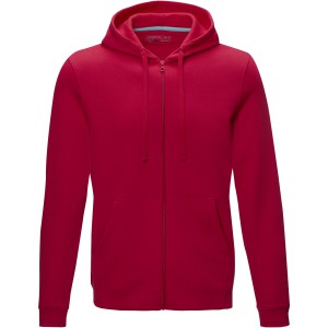 Ruby men's  organic GRS recycled full zip hoodie, Red (Pullovers)