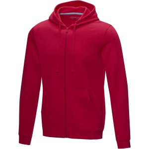 Ruby men's  organic GRS recycled full zip hoodie, Red (Pullovers)