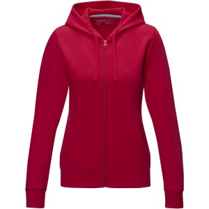 Ruby women's GOTS organic GRS recycled full zip hoodie, Red (Pullovers)