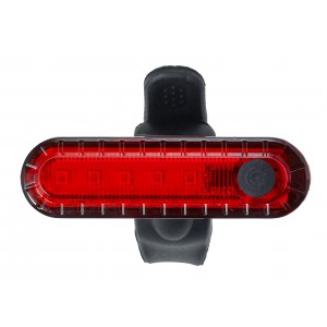 ABS bicycle light Priska, red (Bycicle items)