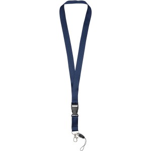 Sagan phone holder lanyard with detachable buckle, Navy (Lanyard, armband, badge holder)