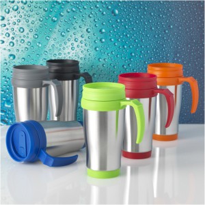 Sanibel 400 ml insulated mug, Silver,Grey (Mugs)