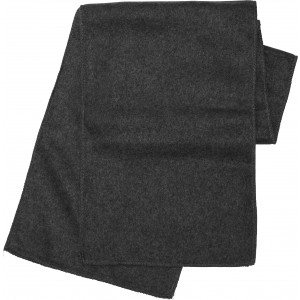 Polyester fleece (200 gr/m2) scarf Maddison, black (Scarf)