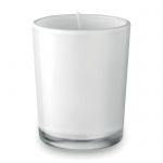 Scented candle in glass, white (MO9030-06)
