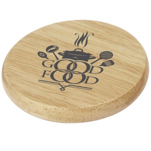 Scoll wooden coaster with bottle opener, Natural (Wood kitchen equipments)