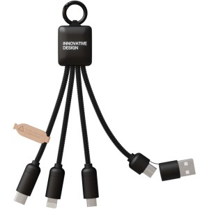 SCX.design C13 15W 5-in-1 charging cable, Solid black (Eletronics cables, adapters)