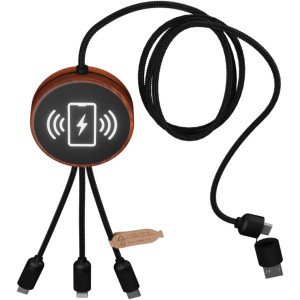 SCX.design C40 5-in-1 rPET light-up logo charging cable and  (Eletronics cables, adapters)