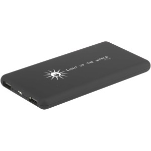 SCX.design P30 8000 mAh light-up solar power bank, Solid bla (Powerbanks)