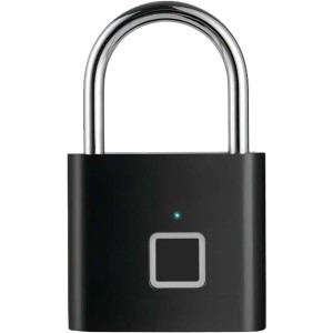 SCX.design T11 smart fingerprint padlock, Solid black (Photo accessories)