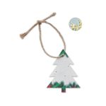 Seed paper Xmas ornament, white (CX1517-06)