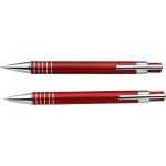 Set of ballpen and pencil, red (3298-08CD)