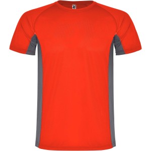 Shanghai short sleeve men's sports t-shirt, Red, Dark Lead