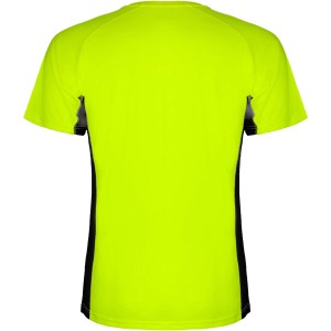 Shanghai short sleeve kids sports t-shirt, Fluor Green, Solid black (T-shirt, mixed fiber, synthetic)