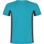 Shanghai short sleeve kids sports t-shirt, Turquois, Dark Lead