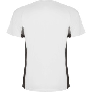 Shanghai short sleeve kids sports t-shirt, White, Dark Lead (T-shirt, mixed fiber, synthetic)