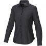 Cuprite long sleeve women's GOTS organic shirt, Solid black