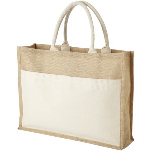 Mumbay tote bag made from jute, Natural (cotton bag)