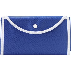 Nonwoven (80 g/m2) foldable shopping bag Francesca, blue (Shopping bags)