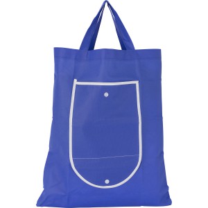 Nonwoven (80 g/m2) foldable shopping bag Francesca, blue (Shopping bags)