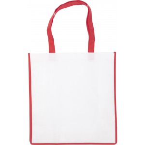 Nonwoven (80 gr/m2) bag Avi, red (Shopping bags)