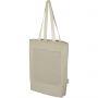 Pheebs 150 g/m2 recycled cotton tote bag with front pocket 9L, Heather natural