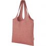 Pheebs 150 g/m2 recycled cotton trendy tote bag 7L, Heather red