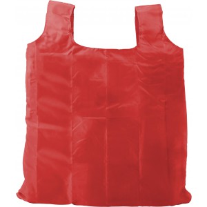 Polyester (190T) shopping bag Vera, red (Shopping bags)