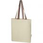 Rainbow 180 g/m2 recycled cotton tote bag 5L, Natural