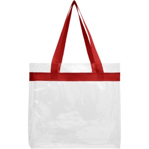 Hampton transparent tote bag, Red, Transparent clear (Shopping bags)