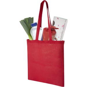 Madras 140 g/m2 cotton tote bag, Red (cotton bag)
