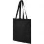 Madras 140 g/m2 cotton tote bag, solid black