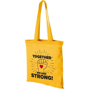 Madras 140 g/m2 cotton tote bag, Yellow (Shopping bags)
