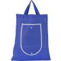 Nonwoven (80 g/m2) foldable shopping bag Francesca, blue