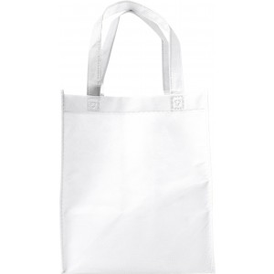 Nonwoven (80 gr/m2) shopping bag. Kira, white (Shopping bags)
