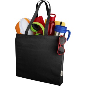 Odessa 220 g/m2 recycled tote bag, Solid black (Shopping bags)