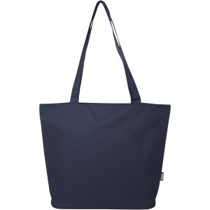 Panama GRS recycled zippered tote bag 20L, Navy (Shopping bags)