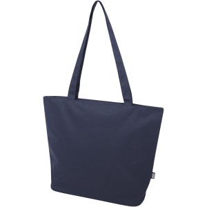 Panama GRS recycled zippered tote bag 20L, Navy (Shopping bags)