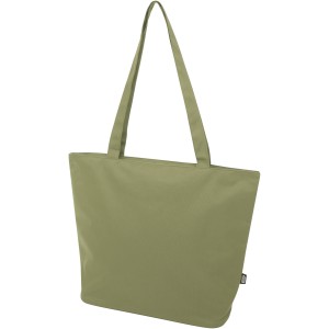 Panama GRS recycled zippered tote bag 20L, Olive (Shopping bags)