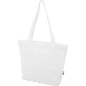 Panama GRS recycled zippered tote bag 20L, White (Shopping bags)