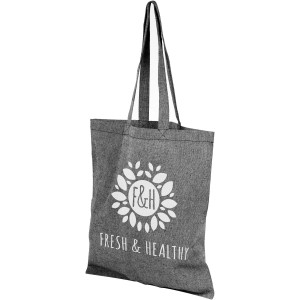 Pheebs 150 g/m2 recycled cotton tote bag, solid black (cotton bag)