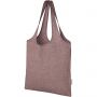 Pheebs 150 g/m2 recycled cotton trendy tote bag 7L, Heather maroon