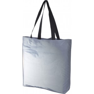 Polyester (100D) shopping bag Jordyn, silver (Shopping bags)