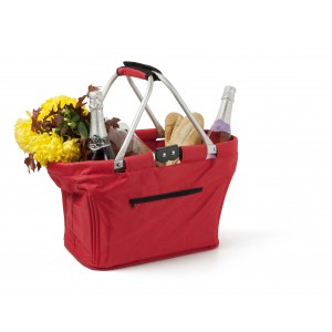 Polyester (600D) shopping bag Nadine, red (Shopping bags)