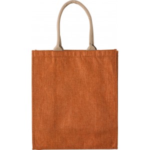 Polyester carry/shopping bag, orange (Shopping bags)