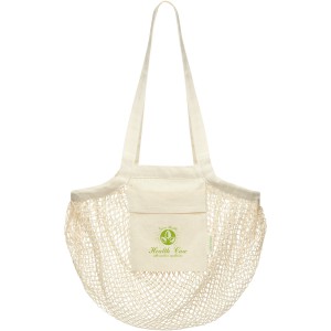 Pune 100 g/m2 GOTS organic mesh cotton tote bag, Natural (Shopping bags)