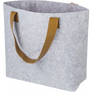 RPET felt shopping bag Hunter, light grey (Shopping bags)