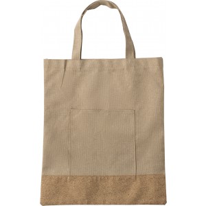 RPET polyester (600D) tote bag Ophelia, khaki (Shopping bags)