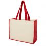Varai 320 g/m2 canvas and jute shopping tote bag, Red
